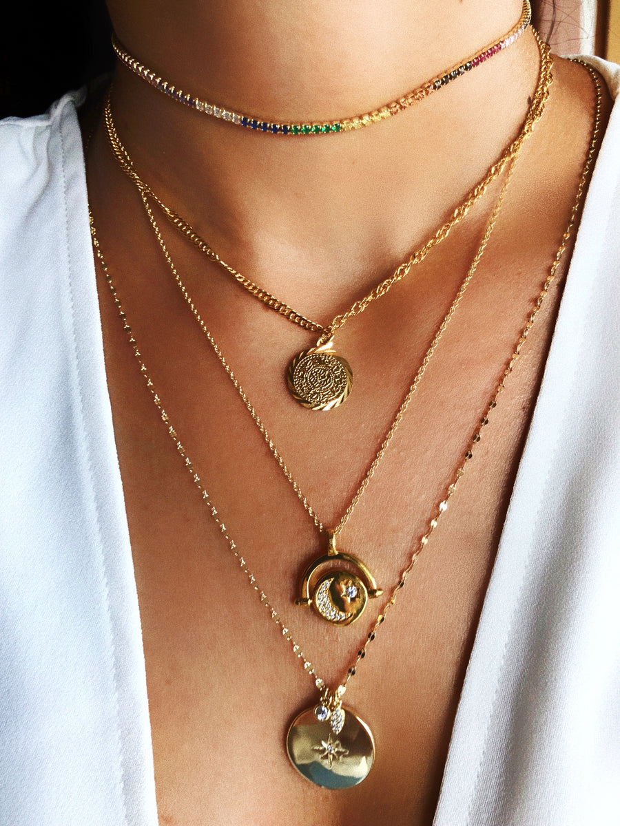Stardust Long Chain Necklace Necklace - Alex Mika Jewelry